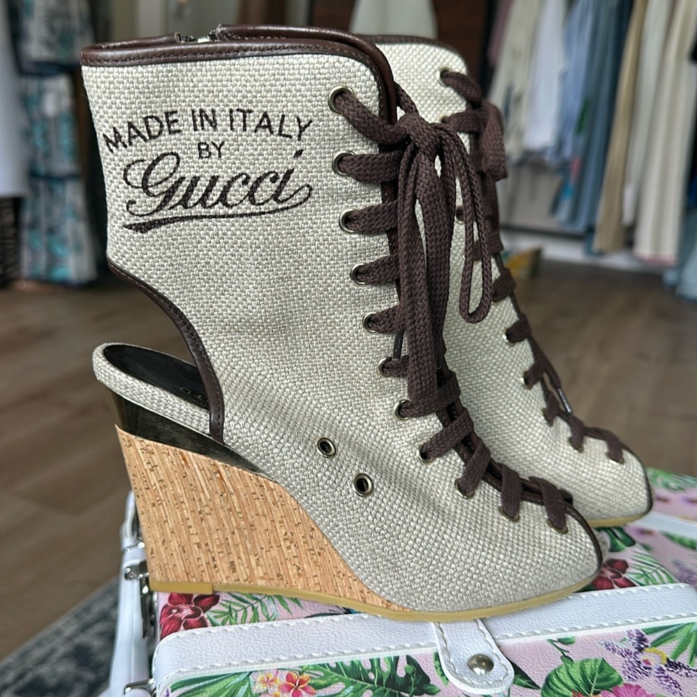 Gucci sandal linen size 35